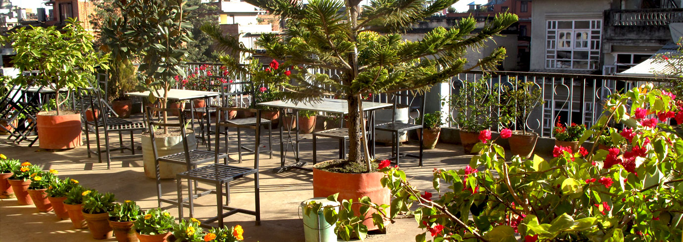 Roof top garden restaurant